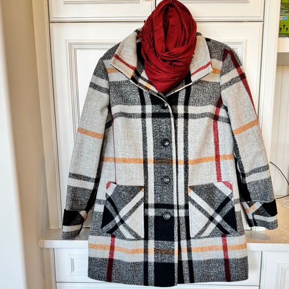 Charlie B Wool Blend Plaid Coat – Size M - Picture 4 of 4